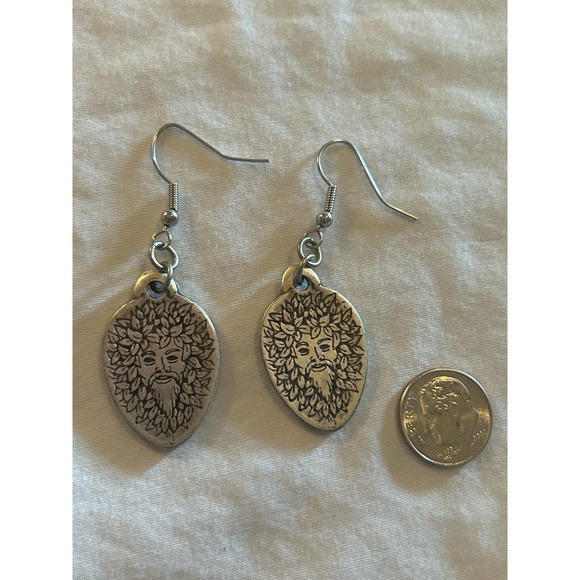 Celtic Green Man Pendant and Earrings - Picture 6 of 6